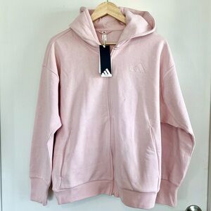 Adidas Light Pink Zip-Up Hoodie